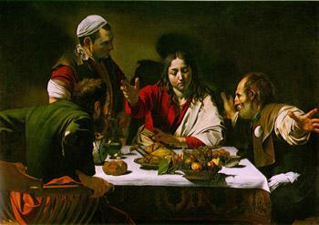 La Cena de Emaús, por Caravaggio